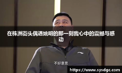 在株洲街头偶遇姚明的那一刻我心中的震撼与感动